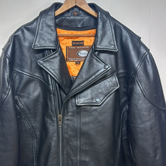 Tennessee Full Grain Leather Motorcycle Jacket with Zip out Liner Sz 2X - Picture 2 of 16